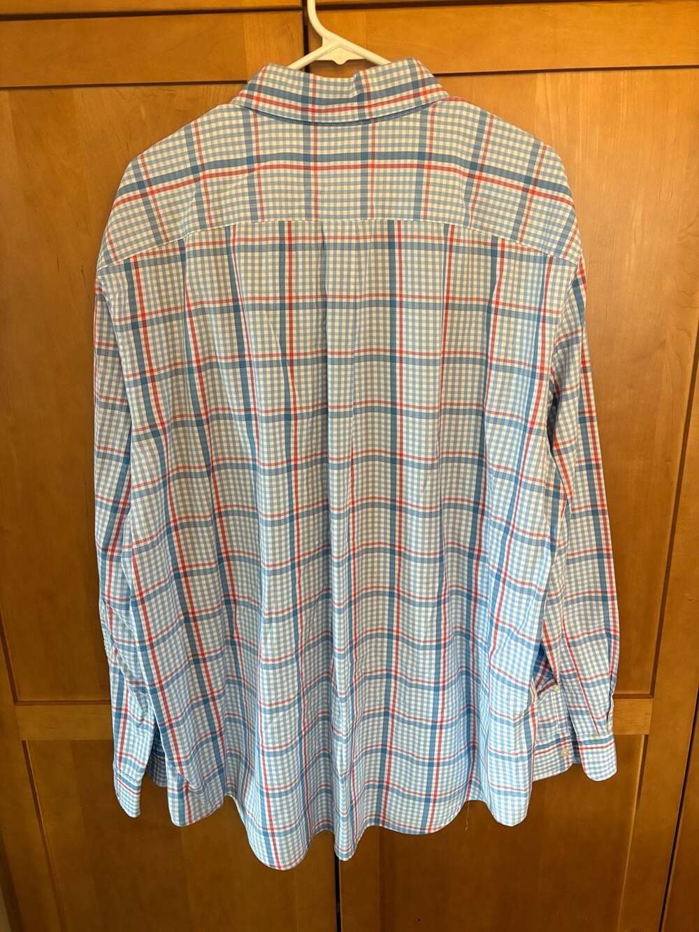 Vineyard Vines Classic Fit Murray Shirt Blue Red Plaid Long Sleeve XL - Picture 4 of 5